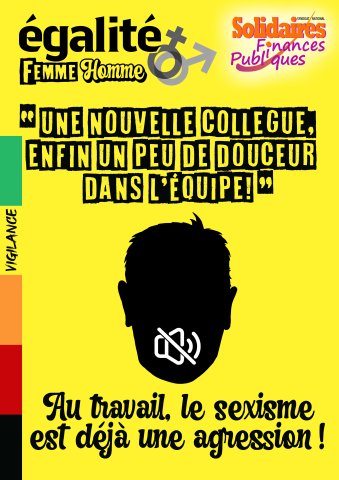 Affiche egalité femme/homme 2025 - jaune